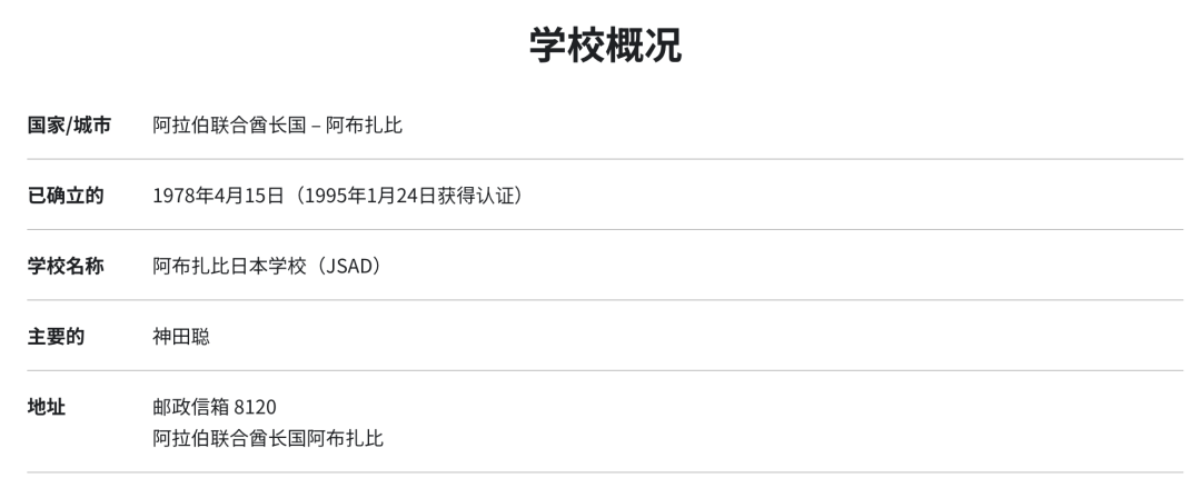 阿布扎比日本学校（Japanese School Abu Dhabi）入学指南