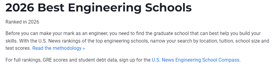 U.S.News最新发布2026-2027年全美最佳研究生院校排名！公立大学霸榜多个领域...