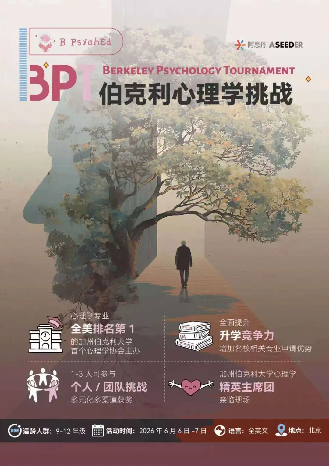 心理学家集结令！BPT伯克利心理学挑战火热报名中 更有奖学金支持 等你来挑战！