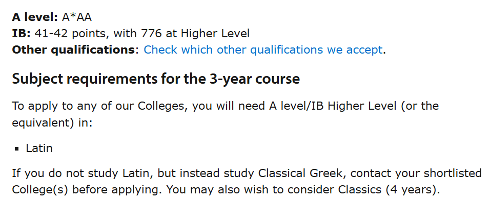 2027年剑桥大学入学要求发布！30个专业成绩、必选课、笔试、提交材料汇总！