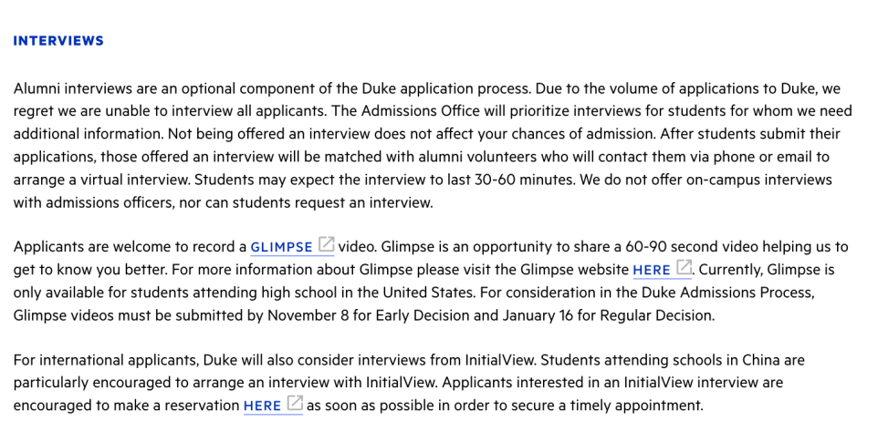 杜克/圣母/范德堡明确鼓励！2027Fall美本面试政策最全整理（含InitialView避坑）！