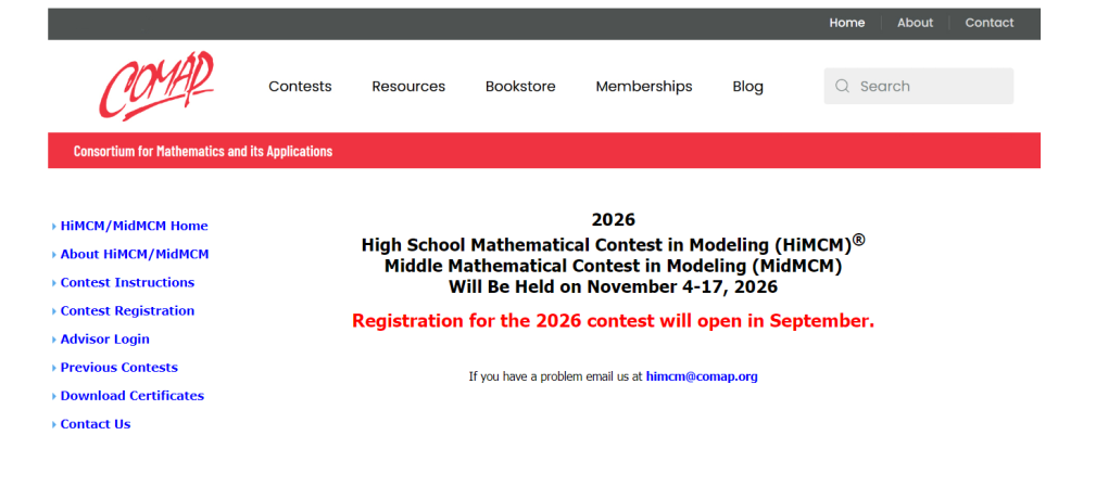留学硬核背书 | HiMCM 2026 美国高中生数学建模竞赛指南