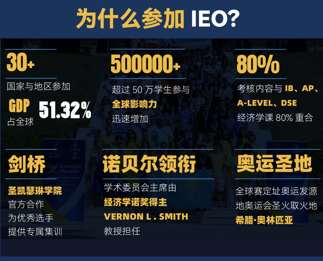 【经济学】全球50万+经济学少年都参与的IEO全球经济学奥林匹克，报名开启！国家队在召唤！