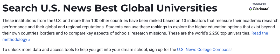 2027 U.S. News全球大学排名：哈佛满分登顶！
