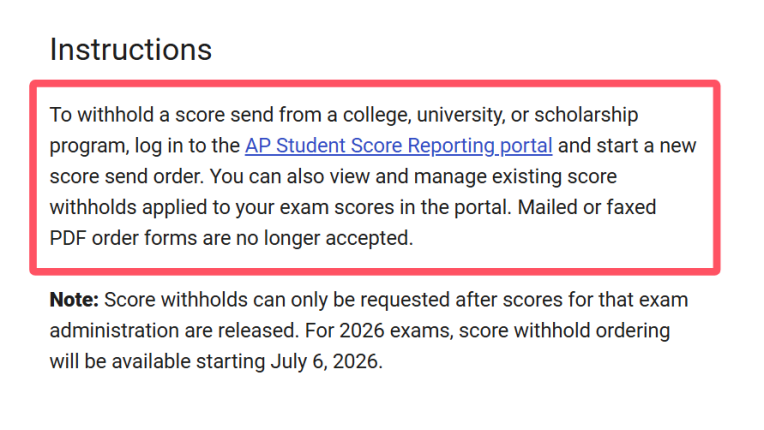 2026年AP成绩隐藏出新规！手把手教你向 College Board 申请“成绩隐藏”或“取消”