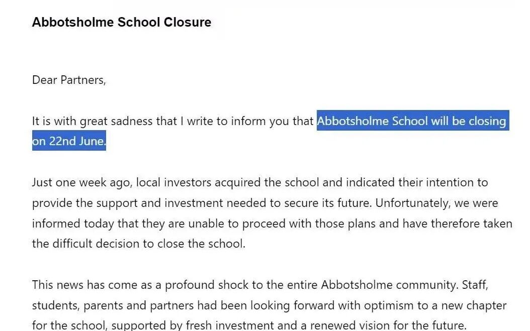 突发!英国百年私校Abbotsholme School宣告关闭!家长必读的“避雷指南”与紧急转学方案 突发!英国百年私校Abbotsholme School宣告关闭!家长必读的“避雷指南”与紧急转学方案