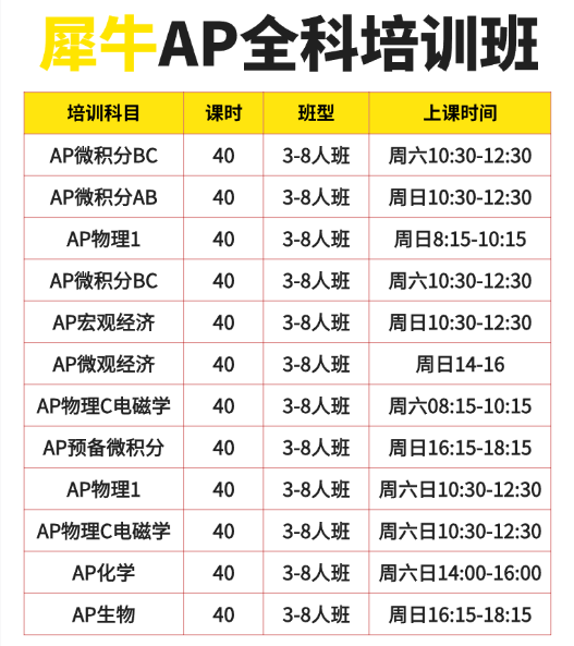 AP选课避坑攻略 黄金选课组合你知道吗 AP全科培训线上线下滚动开班