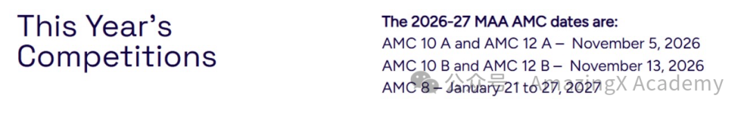 比赛时间官宣!2026-2027赛季AMC8/10/12!参赛注意事项+完整备赛规划来啦! 比赛时间官宣!2026-2027赛季AMC8/10/12!参赛注意事项+完整备赛规划来啦!