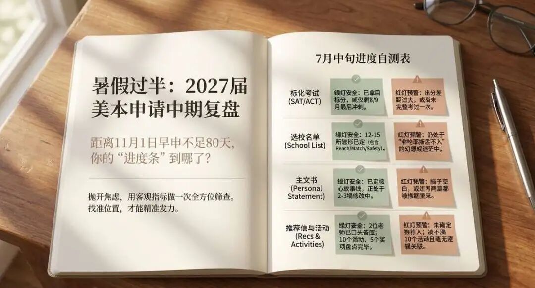 暑假过半,2027届美本申请生的“进度条”应该到哪了? 暑假过半,2027届美本申请生的“进度条”应该到哪了?