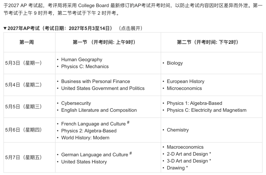 2027 AP中国香港考区报名开启 报名指南 2027 AP中国香港考区报名开启 报名指南