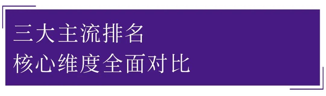 三大主流大学排名拆解,把选校决策交给自己 三大主流大学排名拆解,把选校决策交给自己