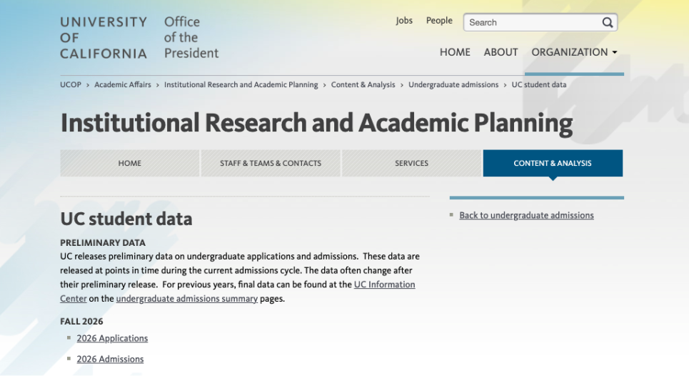 加州大学2026 Fall本科申录数据 UCB赶超UCLA成最难申分校 各校区不同专业录取率天差地别