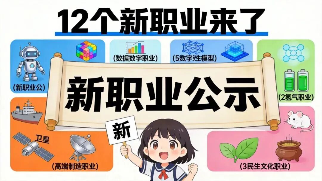 人社部公示12个新职业！数字孪生、具身智能、ESG…2026年的风口来了？