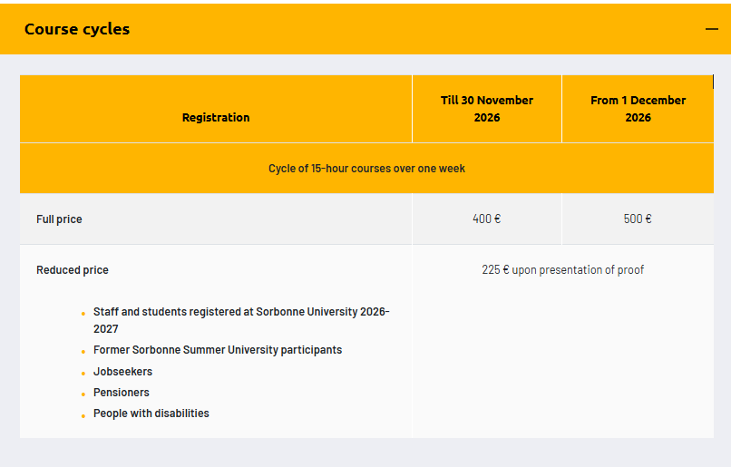 2027年索邦大学冬校申请开放!400欧起!可选法授/英授/法语学习课程! 2027年索邦大学冬校申请开放!400欧起!可选法授/英授/法语学习课程!