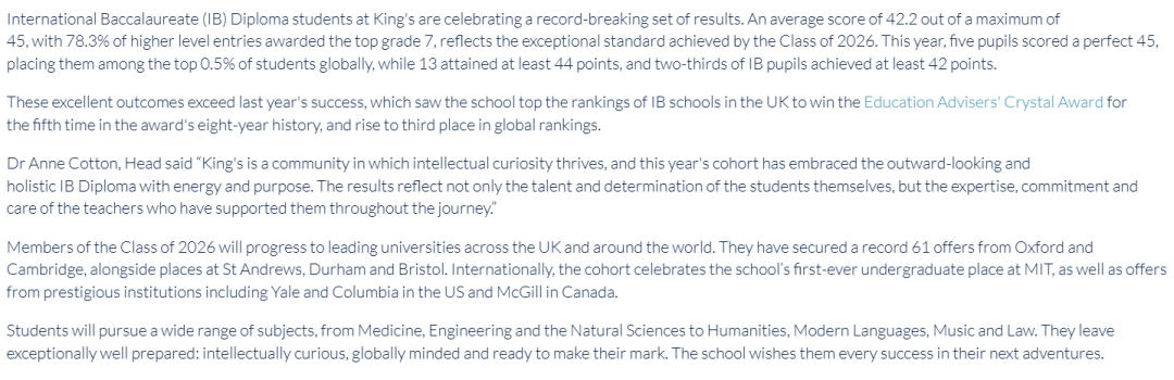 2026英国IB最佳私校排名出炉!全球前10,英国IB私校占了这么多席位?
