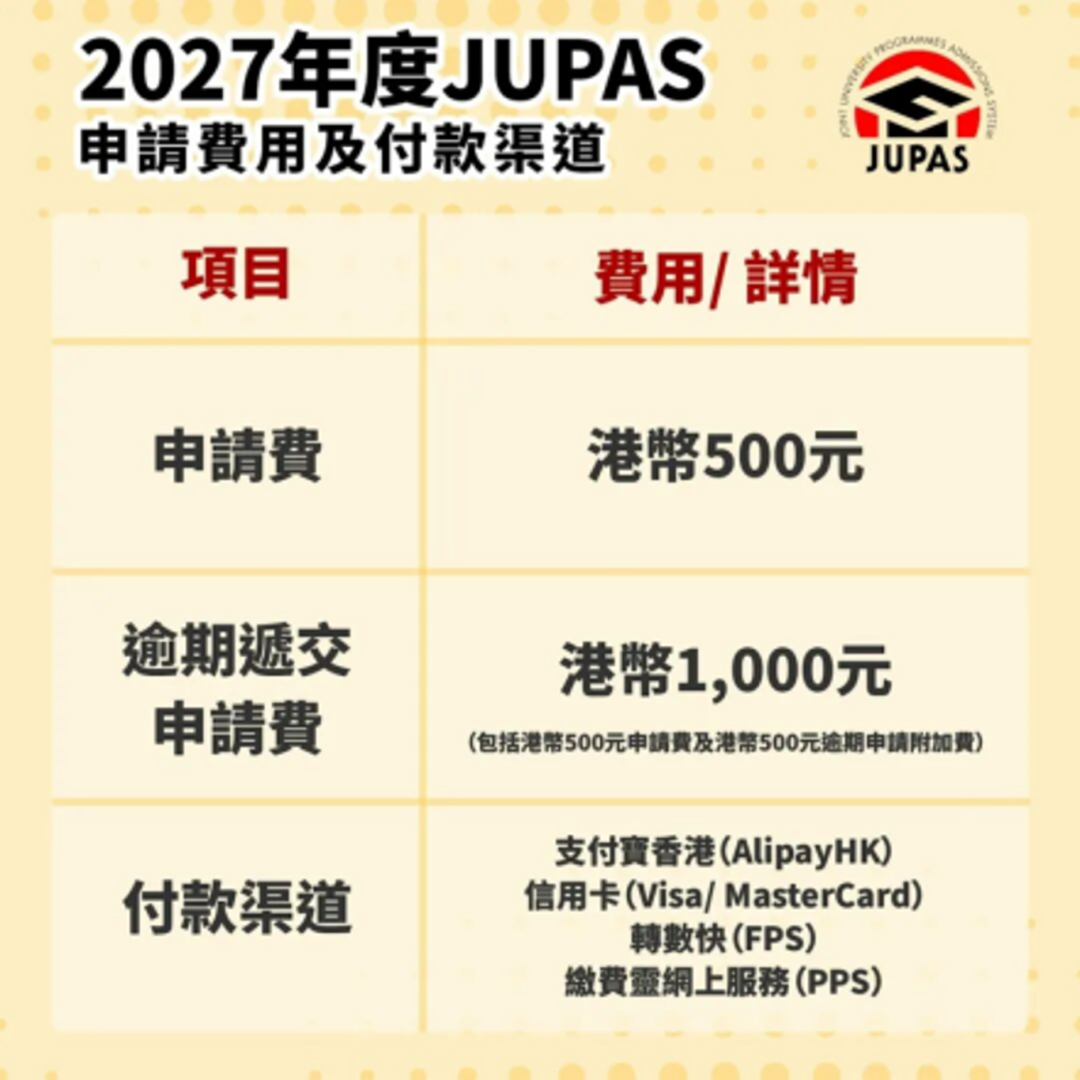 香港DSE |2027JUPAS将于10月7日起报名!