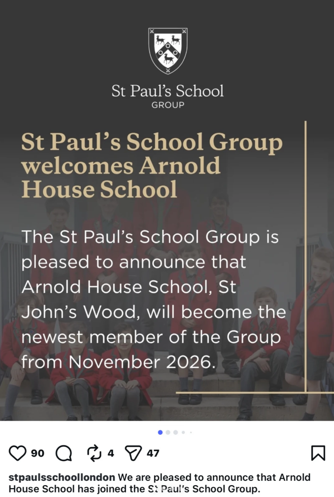 百年男校Arnold House加盟圣保罗集团,圣保罗公学13+直升通道再扩容! 百年男校Arnold House加盟圣保罗集团,圣保罗公学13+直升通道再扩容!