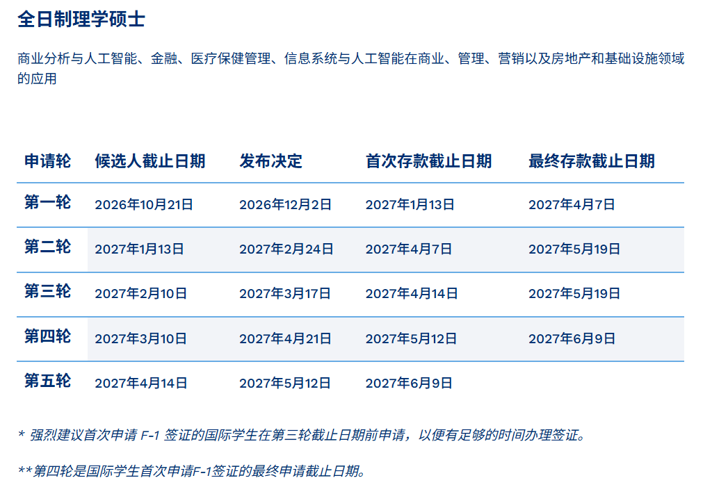 JHU申请轮次
