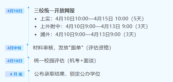 上海三公小升初招生流程 上海三公小升初招生流程