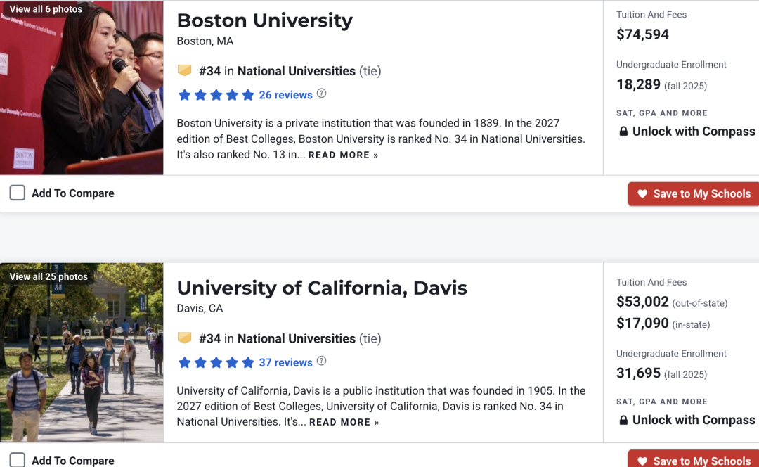 排名大洗牌!2027 USNews全美大学排名发布! 排名大洗牌!2027 USNews全美大学排名发布!