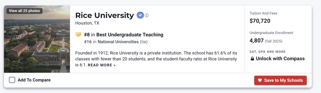 2027 U.S. News「本科教学质量」排名出炉!哈佛跌出前30,第一名连续6年霸榜 2027 U.S. News「本科教学质量」排名出炉!哈佛跌出前30,第一名连续6年霸榜