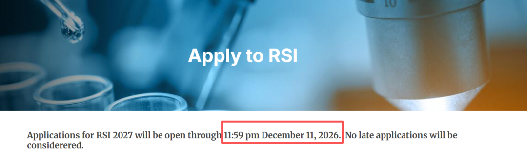 MIT和斯坦福顶尖科研夏校RSI 2027已开放申请，12月11日截止！