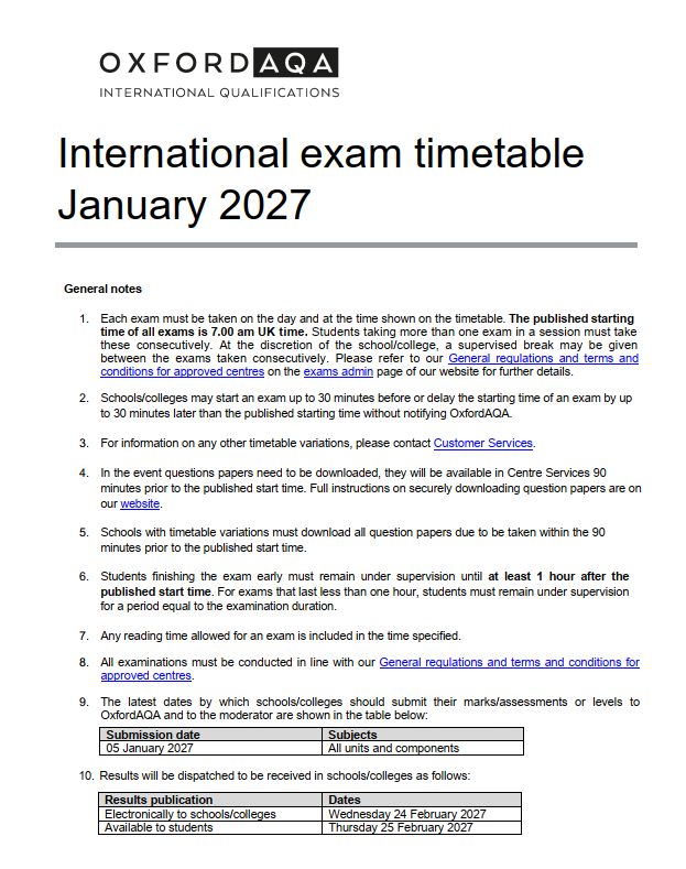 2027年1月爱德思、牛津AQA IAL报名及考试时间,窗口一次看懂,报名不踩坑!!