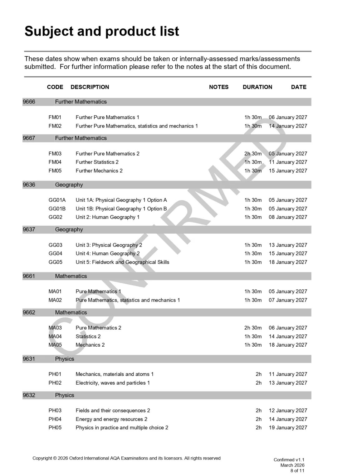 2027年1月爱德思、牛津AQA IAL报名及考试时间,窗口一次看懂,报名不踩坑!!
