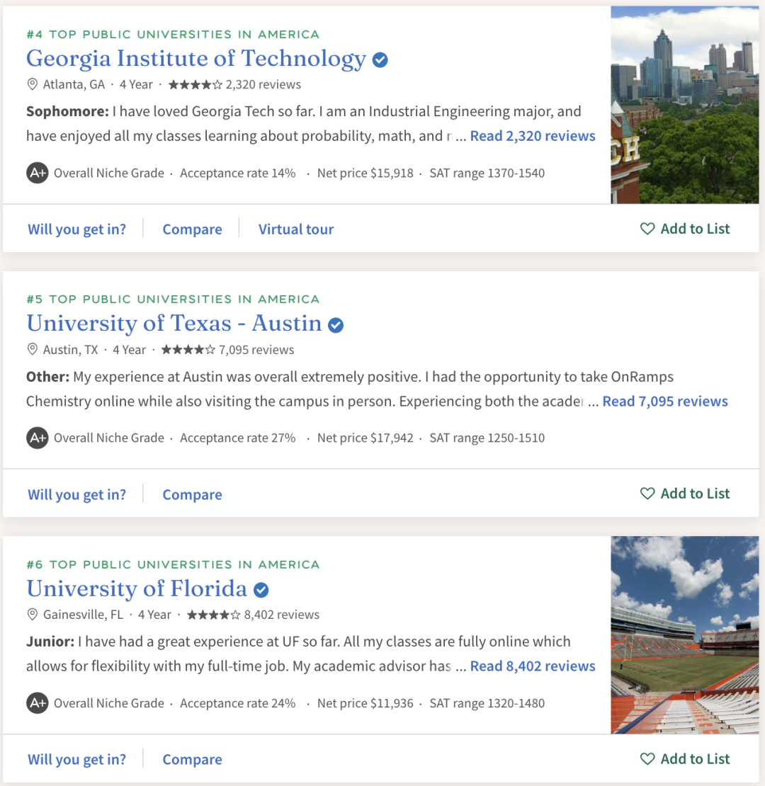 2027 Niche最佳美国大学排名：UCLA拿下公立第一，NYU跌出前50