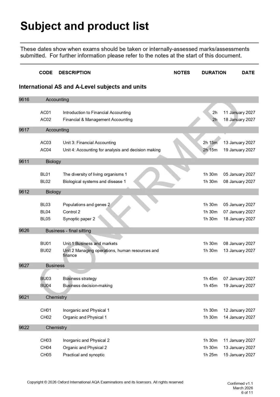 2027年1月爱德思、牛津AQA IAL报名及考试时间,窗口一次看懂,报名不踩坑!!