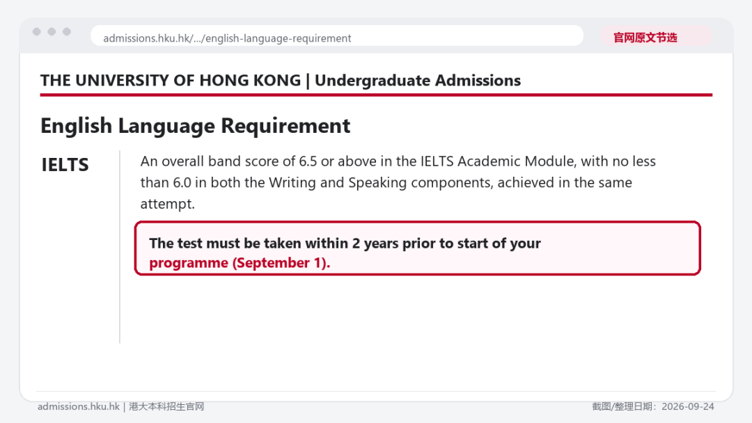 港大语言成绩要求
