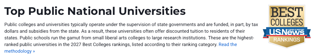 2027 US News公立大学排名来了!年省几十万、起薪超藤校?这些宝藏公立校正在被中国家庭疯抢