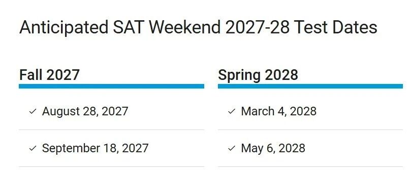CB官宣2027-2028学年SAT预计考试时间及新增Science Score