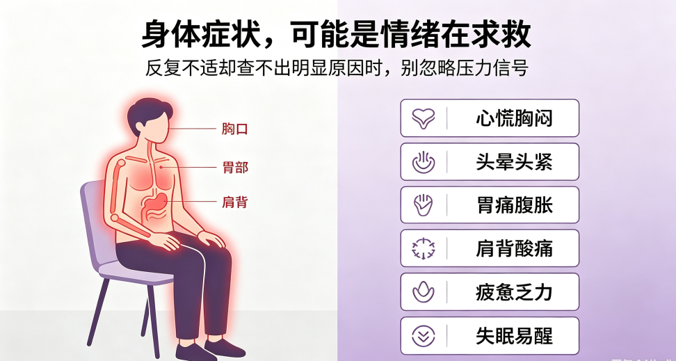 焦虑抑郁的 “躯体化”:为什么情绪病会变成身体痛? 焦虑抑郁的 “躯体化”:为什么情绪病会变成身体痛?